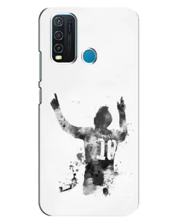Чохол для Vivo Y30 з картинкою «Чорно-білий силует Мессі» Чохол для Vivo Y30 з картинкою «Чорно-білий силует Мессі»