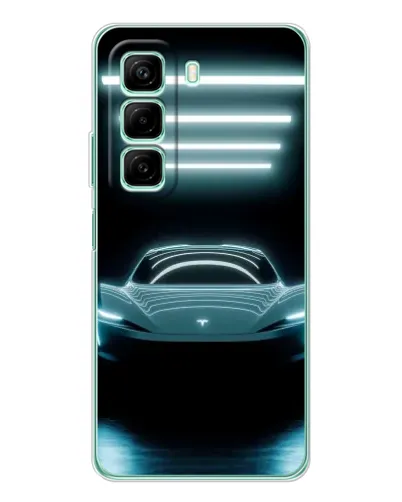Чехол для Vivo Y31 Pro с картинкой «Tesla в неоне»