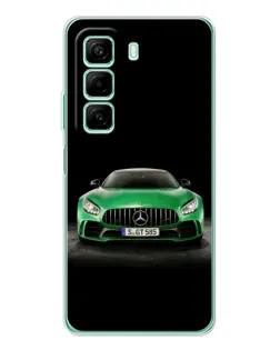 Чехол для Vivo Y31 Pro с картинкой «Mercedes — неоновый лого»