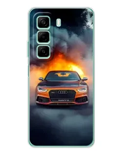 Чехол для Vivo Y31 Pro с картинкой «Audi в огненном дыму»