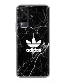 Чехол для Vivo Y31 с картинкой «Белый мрамор Adidas»