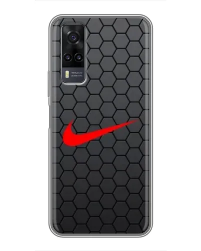 Чехол для Vivo Y31 с картинкой «Nike — карбоновая сетка» Чехол для Vivo Y31 с картинкой «Nike — карбоновая сетка»