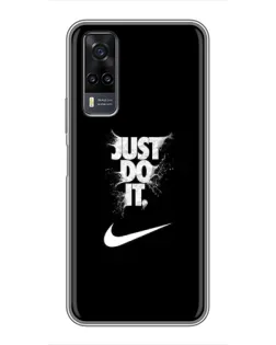 Чехол для Vivo Y31 с картинкой «Текстовый принт Nike»