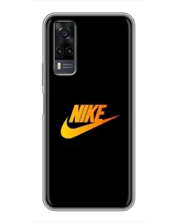 Чехол для Vivo Y31 с картинкой «Золотой логотип Nike»