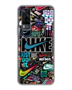 Чехол для Vivo Y31 с картинкой «Яркий коллаж Nike»