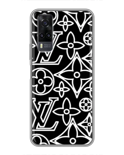 Чехол для Vivo Y31 с картинкой «Черно-белый узор LV» Чехол для Vivo Y31 с картинкой «Черно-белый узор LV»