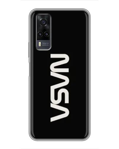 Чехол для Vivo Y31 с картинкой «NASA — вертикальный логотип»