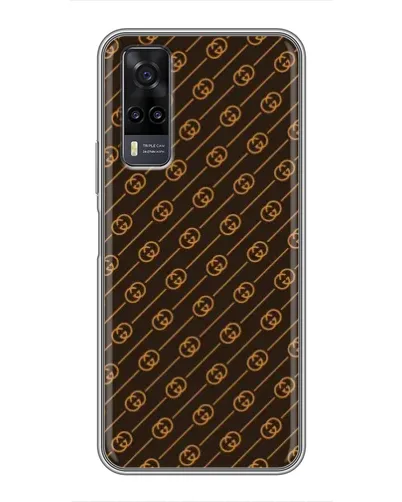 Чехол для Vivo Y31 с картинкой «Gucci — золотые диагонали» Чехол для Vivo Y31 с картинкой «Gucci — золотые диагонали»