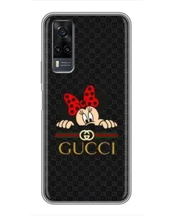 Чехол для Vivo Y31 с картинкой «Минни Маус Gucci — черный»