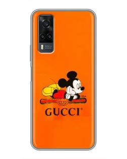 Чехол для Vivo Y31 с картинкой «Микки Маус Gucci — оранж» Чехол для Vivo Y31 с картинкой «Микки Маус Gucci — оранж»