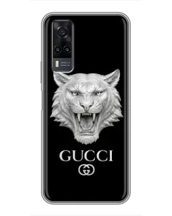 Чехол для Vivo Y31 с картинкой «Gucci — серебряный лев» Чехол для Vivo Y31 с картинкой «Gucci — серебряный лев»
