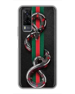Чехол для Vivo Y31 с картинкой «Gucci — змея на полосе» Чехол для Vivo Y31 с картинкой «Gucci — змея на полосе»