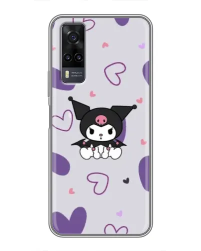 Чехол для Vivo Y31 с картинкой «Kuromi и лавандовые сердца»