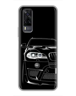 Чехол для Vivo Y31 с картинкой «Темный силуэт BMW»