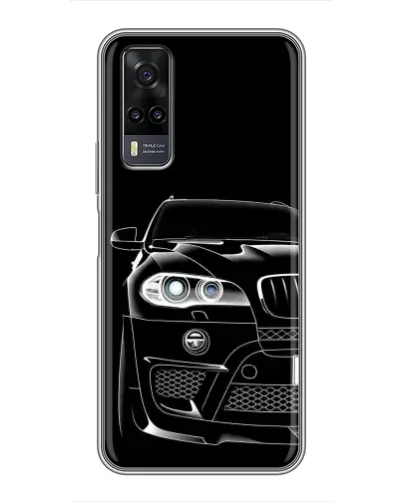 Чехол для Vivo Y31 с картинкой «Темный силуэт BMW»