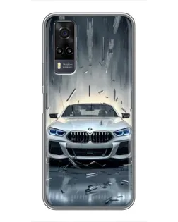Чехол для Vivo Y31 с картинкой «BMW в свете фар»