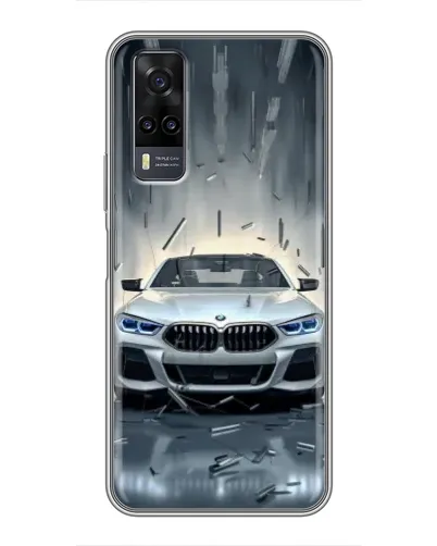 Чехол для Vivo Y31 с картинкой «BMW в свете фар»