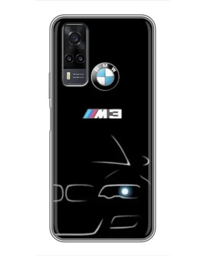 Чехол для Vivo Y31 с картинкой «Минималистичный принт BMW M3»