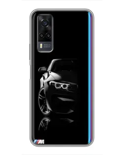 Чехол для Vivo Y31 с картинкой «Силуэт BMW в темноте»