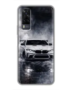 Чехол для Vivo Y31 с картинкой «BMW сквозь туман»