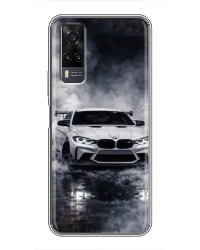 Чехол для Vivo Y31 с картинкой «BMW сквозь туман»