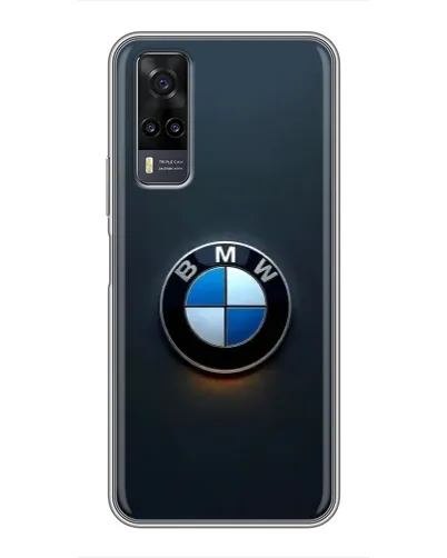 Чехол для Vivo Y31 с картинкой «Логотип BMW — минимализм»