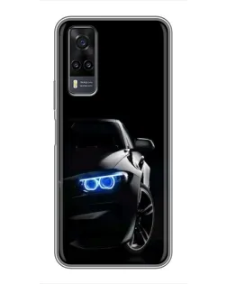 Чехол для Vivo Y31 с картинкой «BMW — ночной взгляд»