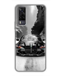 Чехол для Vivo Y31 с картинкой «BMW — акварельный дрифт»