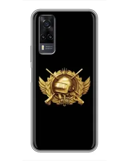 Чохол для Vivo Y31 з картинкою «PUBG — помаранчевий градієнт»
