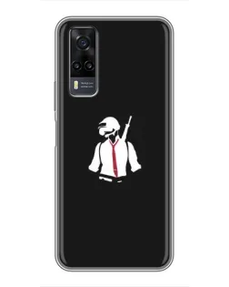 Чехол для Vivo Y31 с картинкой «PUBG — силуэт воина»