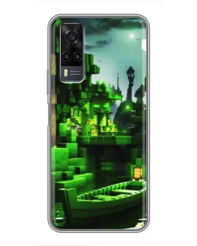 Чехол для Vivo Y31 с картинкой «Minecraft лесной пейзаж»
