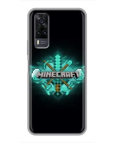 Чехол для Vivo Y31 с картинкой «Minecraft Diamond лого»