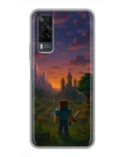 Чехол для Vivo Y31 с картинкой «Стив у башни»