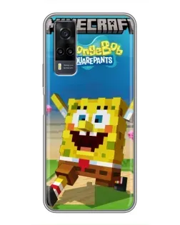 Чохол для Vivo Y31 з картинкою «Губка Боб Minecraft»
