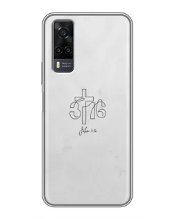 Чохол для Vivo Y31 з картинкою «Івана 3:16 Хрест»