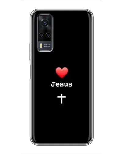 Чехол для Vivo Y31 с картинкой «Сердце - Jesus»