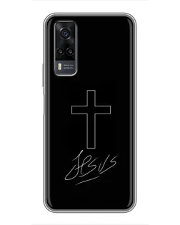Чохол для Vivo Y31 з картинкою «Графічний хрест Jesus»