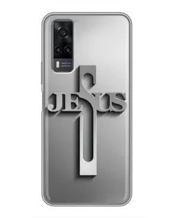 Чохол для Vivo Y31 з картинкою «Металевий хрест Jesus»