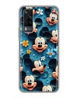 Чехол для Vivo Y31 с картинкой «Паттерн Микки и Минни»