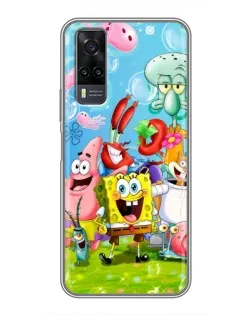 Чохол для Vivo Y31 з картинкою «Губка Боб та друзі»