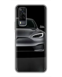 Чехол для Vivo Y31 с картинкой «Tesla Model S Look»