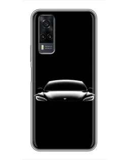 Чехол для Vivo Y31 с картинкой «Фары Tesla Night»