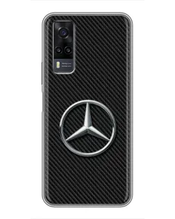 Чохол для Vivo Y31 з картинкою «Карбоновий Mercedes стиль»