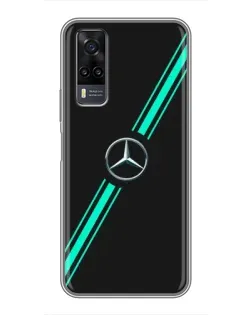 Чохол для Vivo Y31 з картинкою «Спортивні лінії Mercedes»