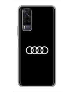 Чехол для Vivo Y31 с картинкой «Audi White Logo»