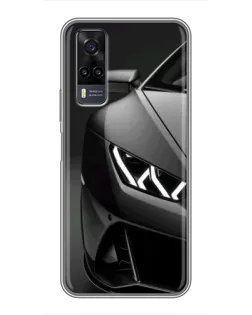 Чехол для Vivo Y31 с картинкой «Lamborghini фары детализация»