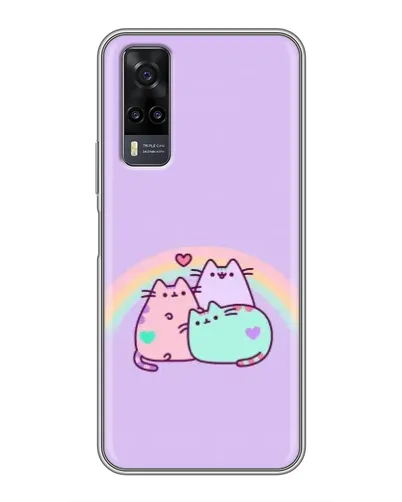 Чехол для Vivo Y31 с картинкой «Радужные Пушины»