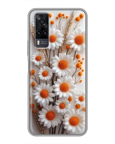 Чехол для Vivo Y31 с картинкой «Белые сухоцветы»