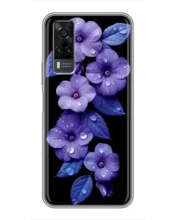 Чехол для Vivo Y31 с картинкой «Фиолетовые цветы с росою»