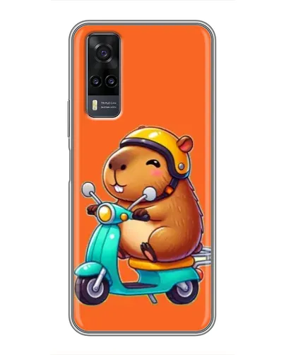 Чехол для Vivo Y31 с картинкой «Капибара на скутере» Чехол для Vivo Y31 с картинкой «Капибара на скутере»